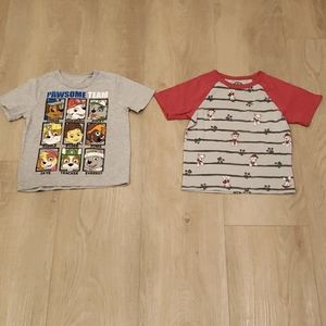 Two Paw Patrol T-shirts